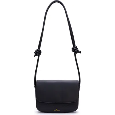La Portegna Lucia Shoulder Bag With Sliding Knots In Black