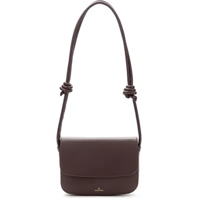 La Portegna Lucia Shoulder Bag With Sliding Knots In Burgundy