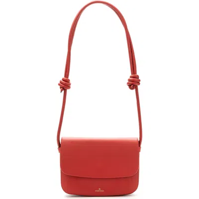 La Portegna Lucia Shoulder Bag With Sliding Knots In Red