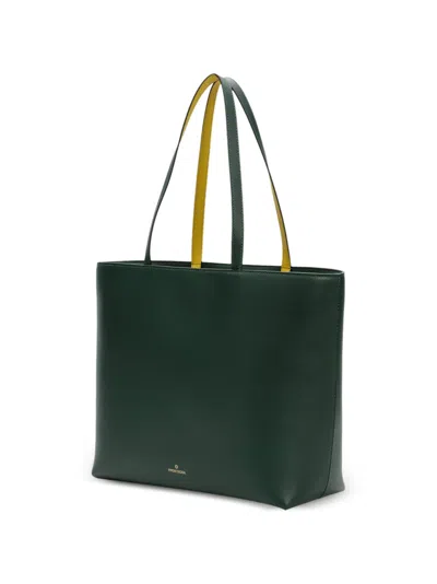 La Portegna Olivia Leather Tote Bag In Green