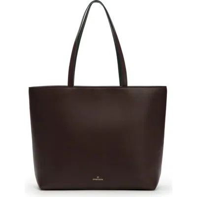 La Portegna Olivia Tote Vegetable Tanning In Burgundy