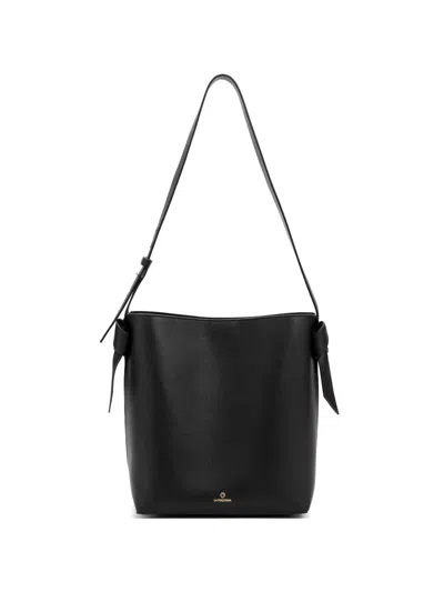La Portegna Paula Bucket Bag In Black