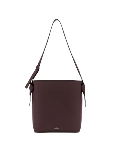 La Portegna Paula Leather Shoulder Bag In Red
