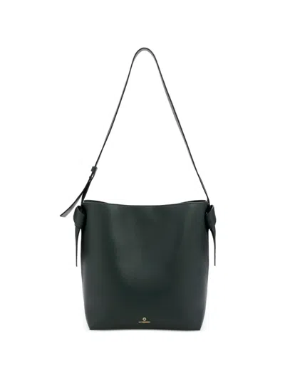 La Portegna Paulita Knotted Leather Shoulder Bag In Pink
