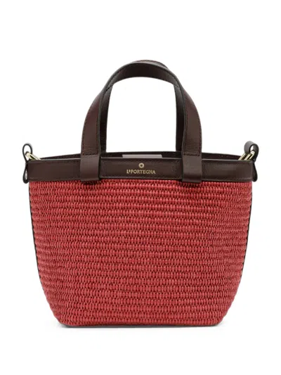 La Portegna Teresita Leather-trim Tote Bag In Red