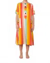 La Prestic Ouiston Arradon Flared Midi Dress In Mix Raye Multi Acidule In Multi