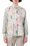La Prestic Ouiston Brooks Long Sleeved Shirt In Mix Botaniste In White