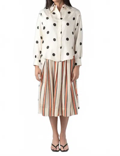 La Prestic Ouiston Brooks Top In Pois Grosso Noir In Multi