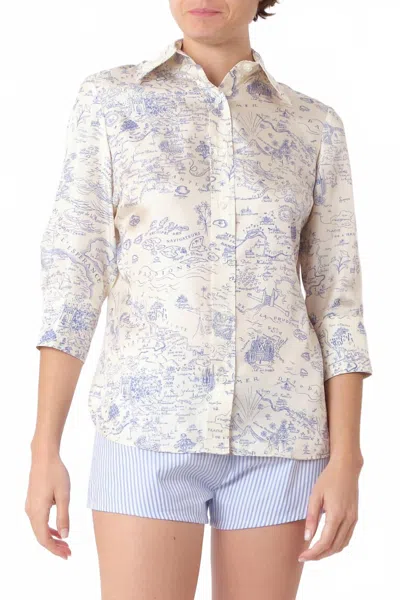 La Prestic Ouiston Emmanuelle Shirt In Carte Marine In Multi