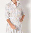 La Prestic Ouiston Emmanuelle Shirt In L. A. Sunset Ciel In Blue