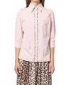 La Prestic Ouiston Emmanuelle Stripe Top In Rose In Pink