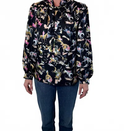 La Prestic Ouiston Francoise Button-down Blouse In Cavallo Noir In Black