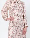 La Prestic Ouiston Francoise Silk Long-sleeved Shirt In Ladybirds In Pink