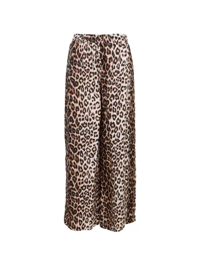 La Prestic Ouiston Giudecca Panther-print Trousers In Brown