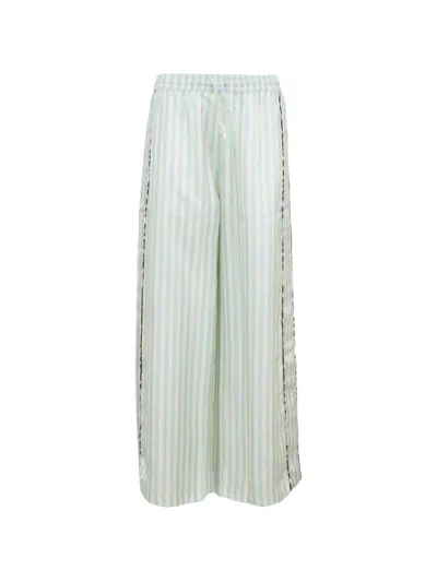 La Prestic Ouiston Giudecca Striped-trim Trousers In Blue