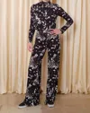 La Prestic Ouiston Guidecca Pants In Hibiscus Noir Ecru In Multi