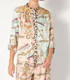 La Prestic Ouiston Jeanne Mix Button-down Shirt In Attachment Rose Multi In Multi