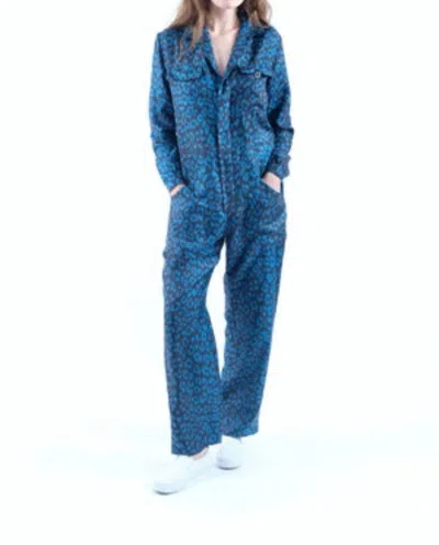 La Prestic Ouiston Jumpsuit Rico In Panthere Petrole In Blue