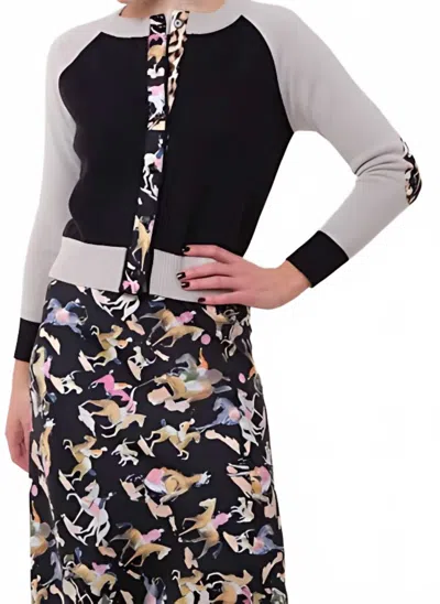 La Prestic Ouiston Lorient Cardigan In Mix Noir In Black