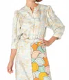 La Prestic Ouiston Mona Shirt In L. A. Sunset Ciel In Multi