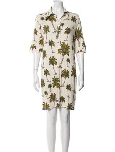 Pre-owned La Prestic Ouiston Printed Mini Dress In Multi
