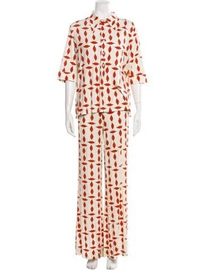 Pre-owned La Prestic Ouiston Printed Set In Neutral