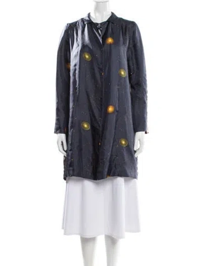 Pre-owned La Prestic Ouiston Silk Jacket In Blue