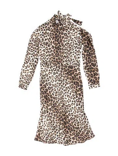 Pre-owned La Prestic Ouiston Silk Knee-length Dress In Multi