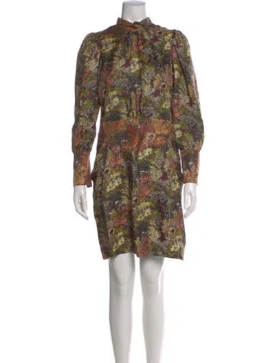 Pre-owned La Prestic Ouiston Silk Mini Dress In Black