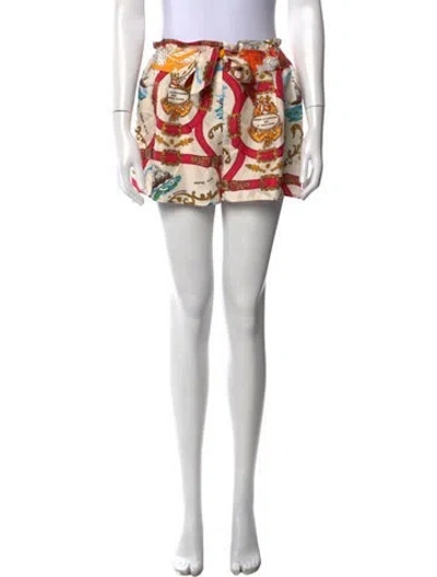 Pre-owned La Prestic Ouiston Silk Mini Shorts In Neutral