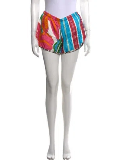 Pre-owned La Prestic Ouiston Silk Mini Shorts In Neutrals