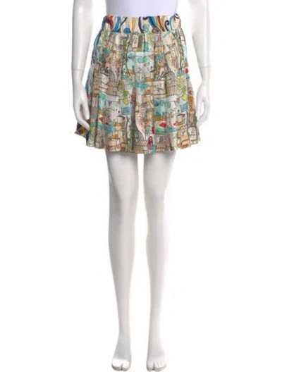 Pre-owned La Prestic Ouiston Silk Mini Skirt In Black