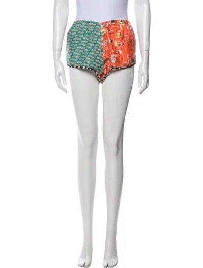 Pre-owned La Prestic Ouiston Silk Printed Pajamas In Blue