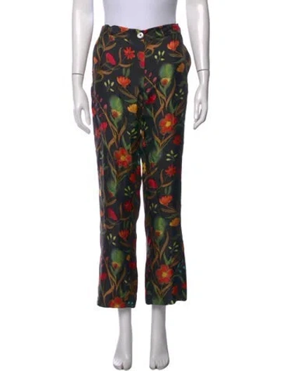 Pre-owned La Prestic Ouiston Silk Straight Leg Pants W/ Tags In Black