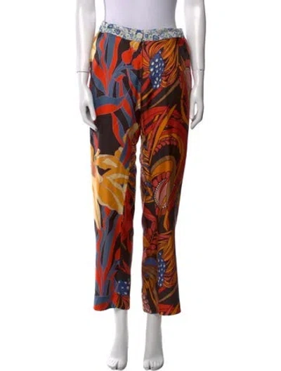 Pre-owned La Prestic Ouiston Silk Wide Leg Pants In Black