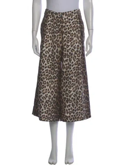 Pre-owned La Prestic Ouiston Silk Wide Leg Pants In Neutral