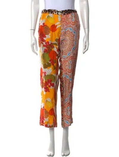 Pre-owned La Prestic Ouiston Silk Wide Leg Pants In Pink