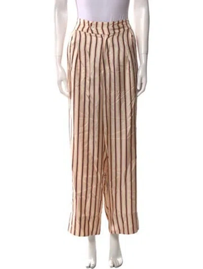 Pre-owned La Prestic Ouiston Silk Wide Leg Pants W/ Tags In Neutral