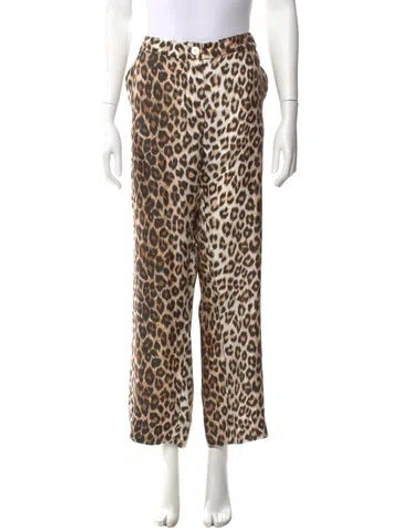 Pre-owned La Prestic Ouiston Silk Wide Leg Pants W/ Tags In Yellow