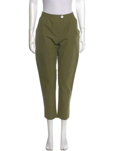 Pre-owned La Prestic Ouiston Straight Leg Pants In Green