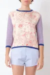 La Prestic Ouiston Summertime Top In Mix Carte Fuchsia In Multi