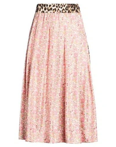 La Prestic Ouiston Woman Midi Skirt Pink Size 2 Silk