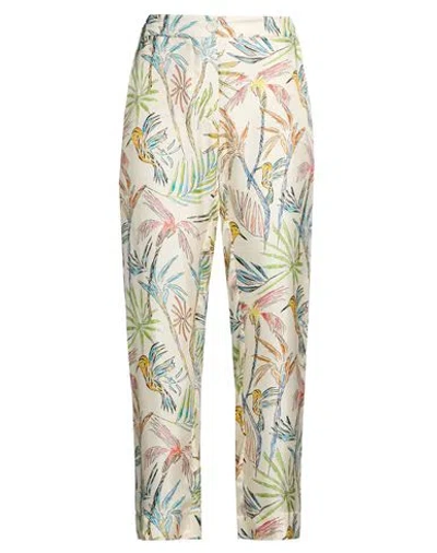 La Prestic Ouiston Woman Pants Ivory Size 2 Silk In White