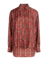 La Prestic Ouiston Woman Shirt Brown Size 2 Silk In Brown