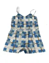 La Prestic Ouiston Women's Tennis Racquet Midi Romper In Multicolor In Blue