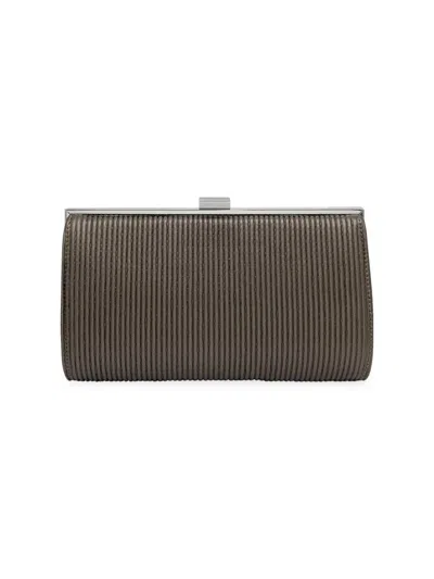 La Regale Women's Pin Tucks Convertible Clutch In Bronze