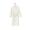 La Reina Neutrals Waffle Bathrobe Ivory