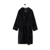 La Reina Velour Bathrobe Black