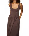 La Relaxed Effie Maxi Dress In Espresso In Brown
