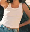 La Relaxed Organic Rib Tank In Ivory